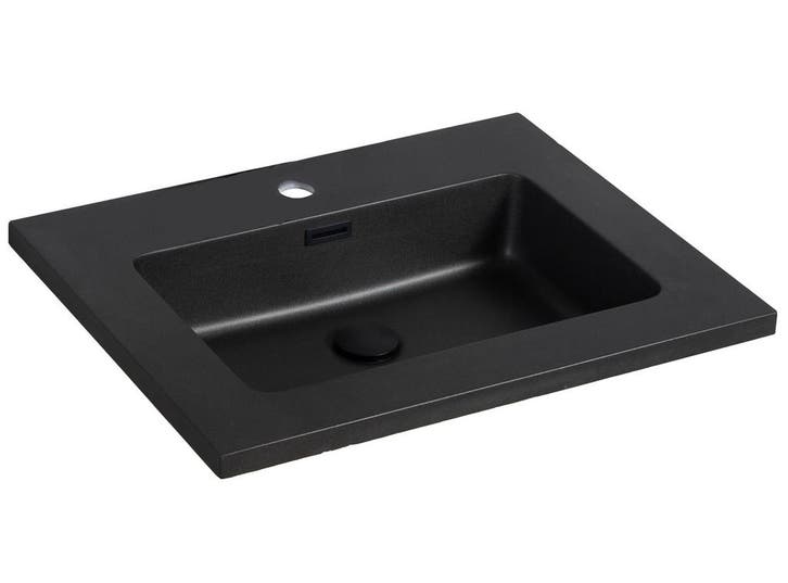 Badplaats Wastafel Angela 60 x 48 cm - Zwart - Wasbak, Maison & Meubles, Salle de bain | Meubles de Salle de bain, Envoi