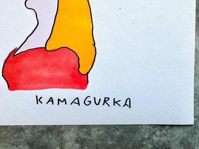 Kamagurka - de plank misgeslagen, Antiek en Kunst, Kunst | Schilderijen | Modern