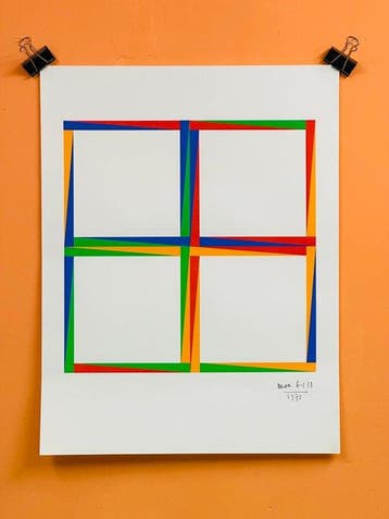 Max Bill (1908–1994) - Komposition mit vier Feldern, Bauhaus, Antiek en Kunst