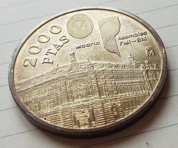 Espagne. Juan Carlos I. 2000 Pesetas 1994 IMF Meeting (Sans