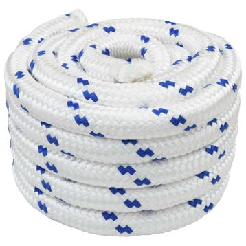 vidaXL Boottouw 60 mm 5 m Wit en Blauw polypropylène, Verzenden, Nieuw