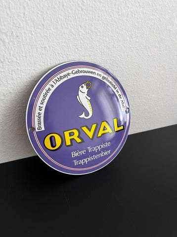 Orval – Trappistenbier – Emaille reclamebord – België – 12