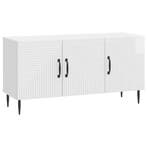 vidaXL TV Kast Hoogglans Wit 99 x 34,5 x 50 cm Bewerkt hout, Verzenden, Nieuw