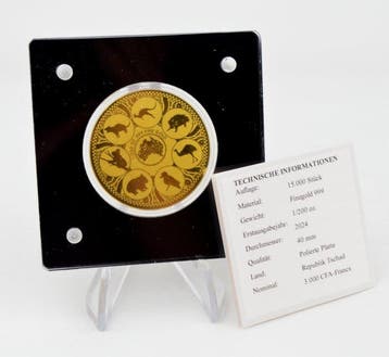 Tsjaad. 5000 Francs 2024 Australian Animals - 1/200oz (.999)