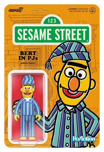 Sesame Street ReAction Action Figure Wave 06 Bert (PJ) 10 cm, Collections, Ophalen of Verzenden