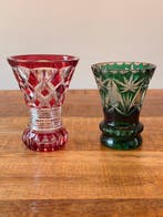 Val Saint Lambert - Vaas (3) - Kristal - Set van 2: één vaas, Antiek en Kunst, Antiek | Glaswerk en Kristal