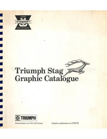 1970 TRIUMPH STAG ONDERDELENHANDBOEK ENGELS