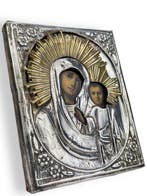 Icoon - Moeder Gods - Eier-tempera op paneel, Riza