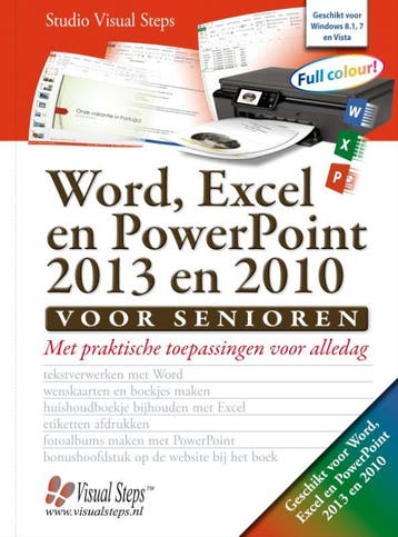 Word, Excel en Powerpoint 2013 en 2010 voor senioren, Verzenden, Zo goed als nieuw, Studio Visual Steps