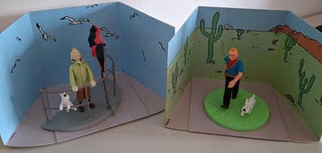 Tintin - 2 Coffrets diorama scène Tintin en Amérique &, Boeken, Nieuw