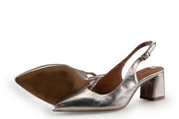 No Stress Slingbacks in maat 37 Zilver, Kleding | Dames, Overige kleuren, Verzenden, Zo goed als nieuw, No Stress