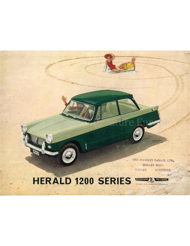 1965 TRIUMPH HERALD 1200 BROCHURE NEDERLANDS, Boeken, Auto's | Folders en Tijdschriften