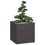 vidaXL Plantenbak 80x80x80 cm staal zwart, Verzenden, Nieuw