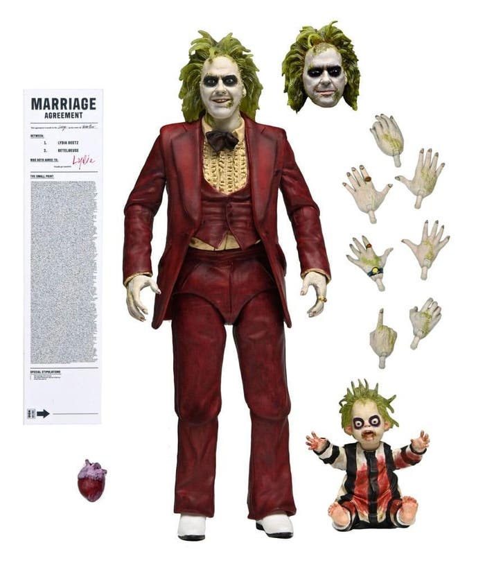Beetlejuice Beetlejuice Action Figure Ultimate Red Tuxedo, Collections, Cinéma & Télévision, Enlèvement ou Envoi