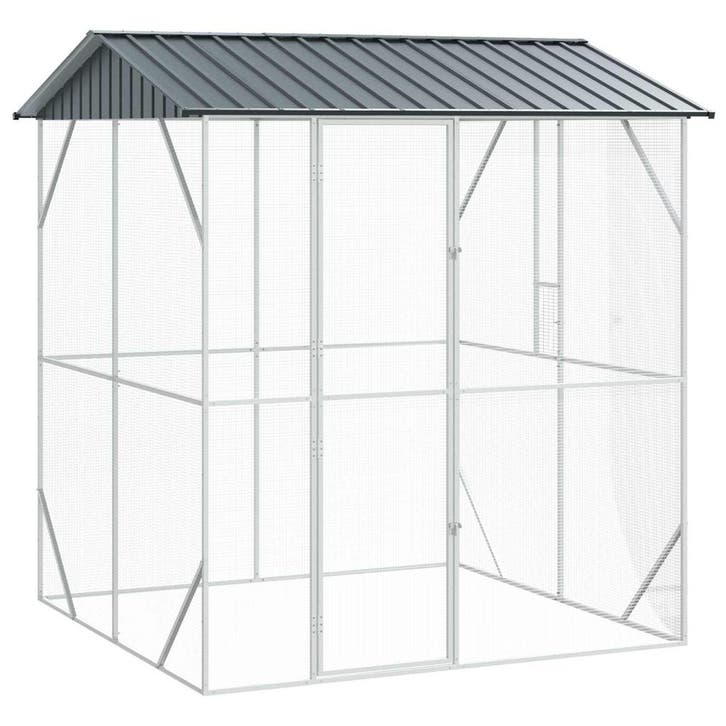 vidaXL Vogelkooi Antraciet 215 x 208 x 247 cm, Animaux & Accessoires, Oiseaux | Accessoires, Envoi