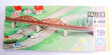 Faller H0 - b4951-b176-b185 - Modeltreingebouwen (3) - brug