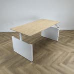 Drentea slingerbureau 160x80 cm,  ahorn - wit