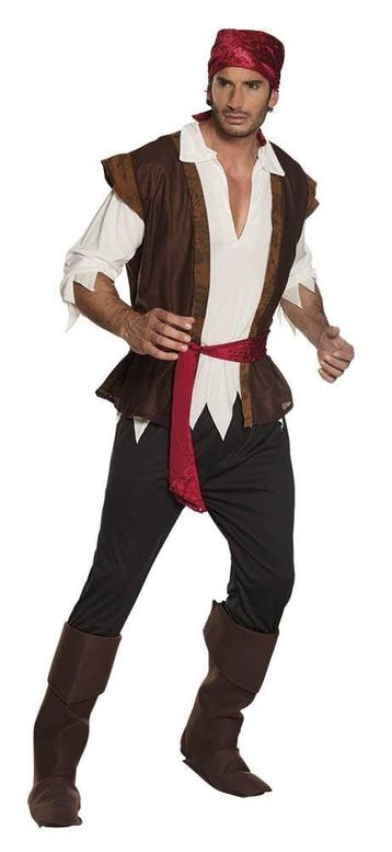 Piraten Kostuum Heren 6 delig, Verzenden