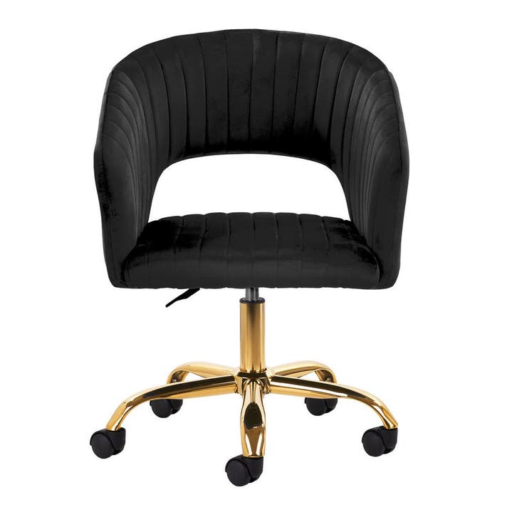 Elegante Velvet Draaistoel – Verrijdbaar en Verstelbaar, Huis en Inrichting, Stoelen, Nieuw, Verzenden