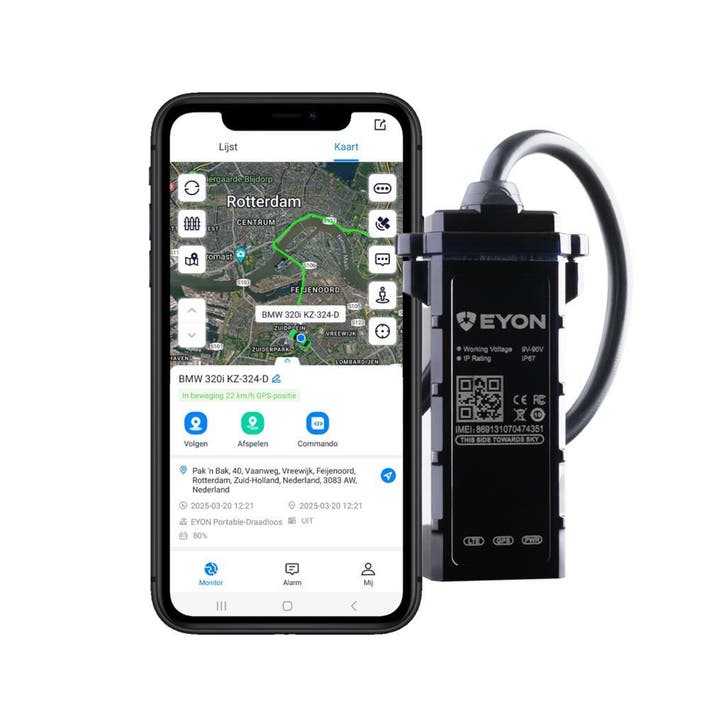Slimme GPS Tracker  met 12V aansluiting en realtime volg app, Doe-het-zelf en Bouw, Meetapparatuur, Elektriciteit, Nieuw, Verzenden
