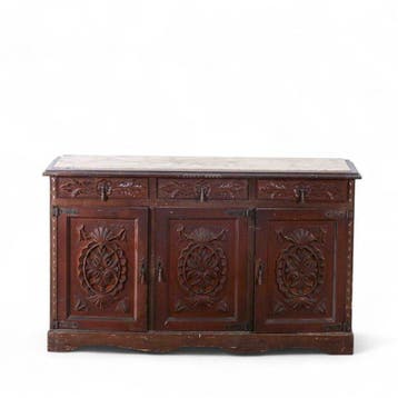 Dressoir - Kastanje, Marmer