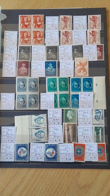 Nederland 1913/1964 - Verzameling plaatfouten postfris en