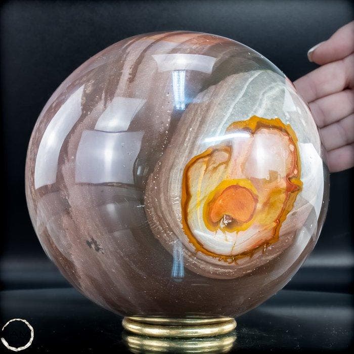 Natural Very Artistic Polychrom - Jasper Sphere- 6090.24 g, Verzamelen, Mineralen en Fossielen