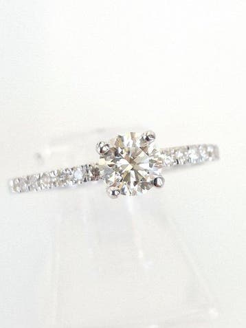 Verlovingsring - 14 karaat Witgoud - 0.64ct. tw. Diamant, Bijoux, Sacs & Beauté