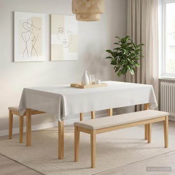 vidaXL Tafelkleed 5 st Rechthoekig Wit 140 x 200 cm, Verzenden, Nieuw