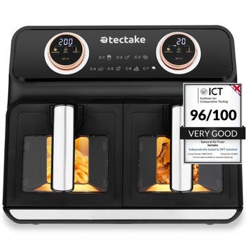 Airfryer Samurai, 2 kookruimtes, 7 programmas, 2400W, Verzenden, Nieuw