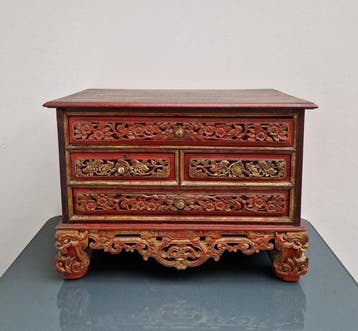Chinoiserie - Ladekast - Hout, Polychrome