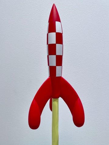 Tintin - Speelgoed raket Figurine Moulinsart - La Fusée au, Nieuw
