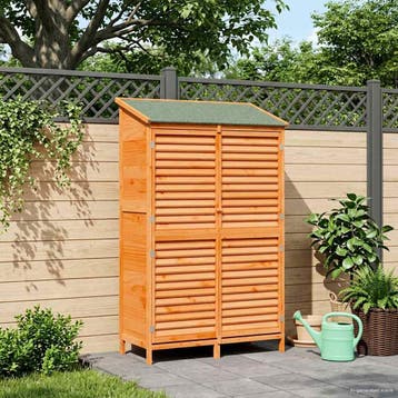 vidaXL Tuin Shed Bruin 106 x 56 x 176,5 cm Massief Vurenhout, Verzenden, Nieuw