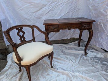 Schrijftafel - Walnoot - Make-upmeubel, Antiek en Kunst