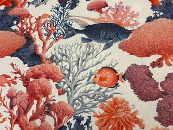 Tissu coton pour tapisserie GCFabrics – Motif marin avec, Antiek en Kunst