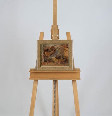Willem Hendrik van der Nat (1864–1929) - Rieten manden, Antiquités & Art