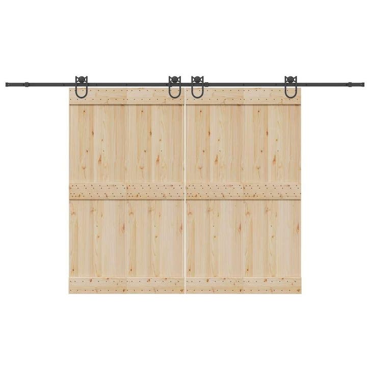 vidaXL Doos met onderdelen voor schuifdeur 366 cm staal, Doe-het-zelf en Bouw, Hang- en Sluitwerk, Nieuw, Verzenden