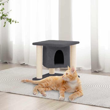 vidaXL Kattenmeubel met sisal krabpalen 37 cm donkergrijs, Verzenden