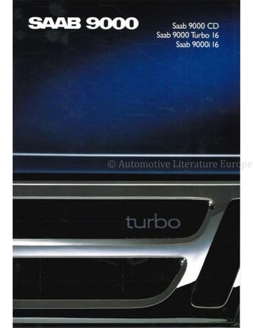 1988 SAAB 9000 BROCHURE NEDERLANDS