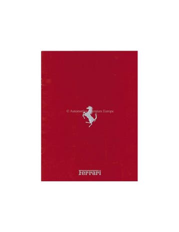 1990 FERRARI PROGRAMMA BROCHURE ITALIAANS