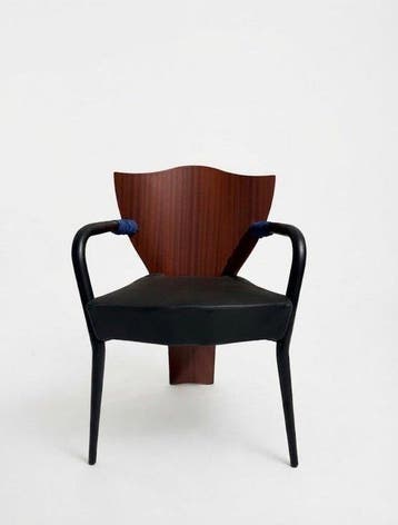 scarabas - Borek Sipek - Chaise (2) - fauteuil - Bois, Cuir,