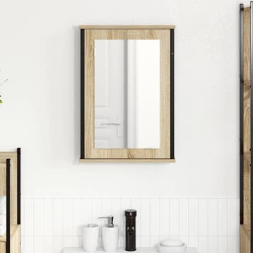 vidaXL Spiegelkast met plank Sonoma Eik 42 x 12 x 60 cm, Verzenden, Nieuw