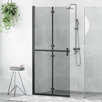 vidaXL Inloopdouche wand Zwart 90 x 6.5 x 190 cm, Verzenden, Nieuw