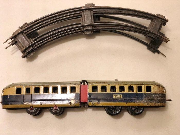 Ingap - Venise Milan - Train en étain à remontoir -, Antiquités & Art, Antiquités | Jouets