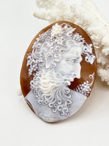 CASSIS MADAGASCARIENSIS Cameo - Handgegraveerde camee
