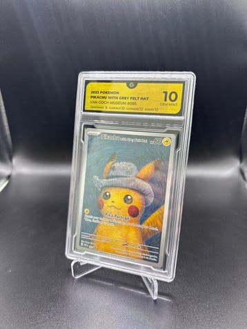 Pokémon - 1 Graded card #085 Pikachu With Grey Felt Hat (Van, Nieuw