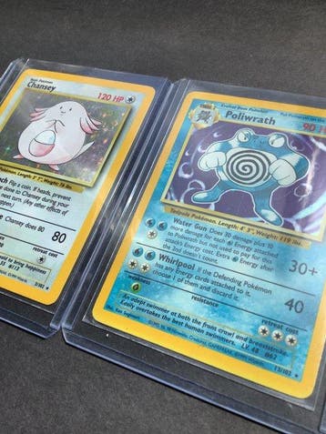 Pokémon - 1 Card - Chansey, Poliwrath 3/102 Foil - WOTC -, Hobby en Vrije tijd, Verzamelkaartspellen | Pokémon, Nieuw