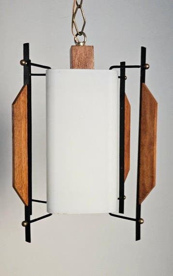 Naar Stilnovo - Lamp - Opaline glas, Teak