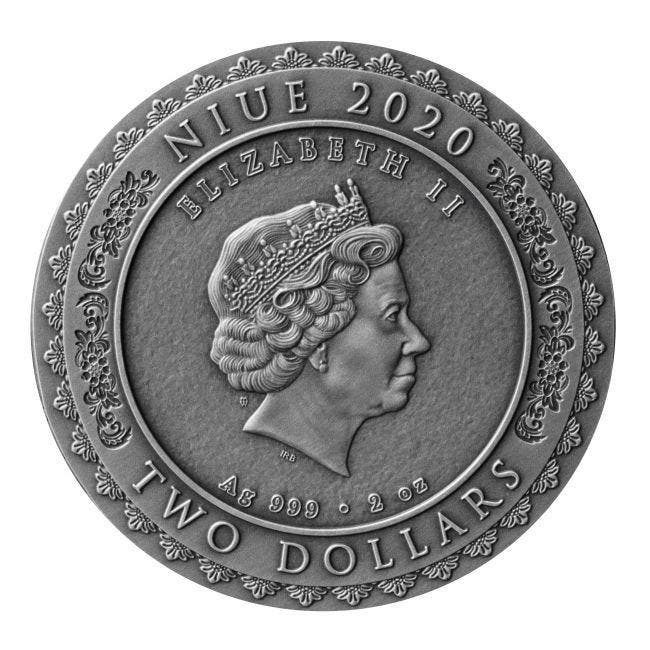 Niue. 2 Dollars 2020 2oz $2 NZD Niue Nyai Roro Kidul, Postzegels en Munten, Edelmetalen en Baren