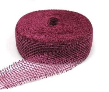Jute band Seringen 5 cm rol 40 meter, Nieuw